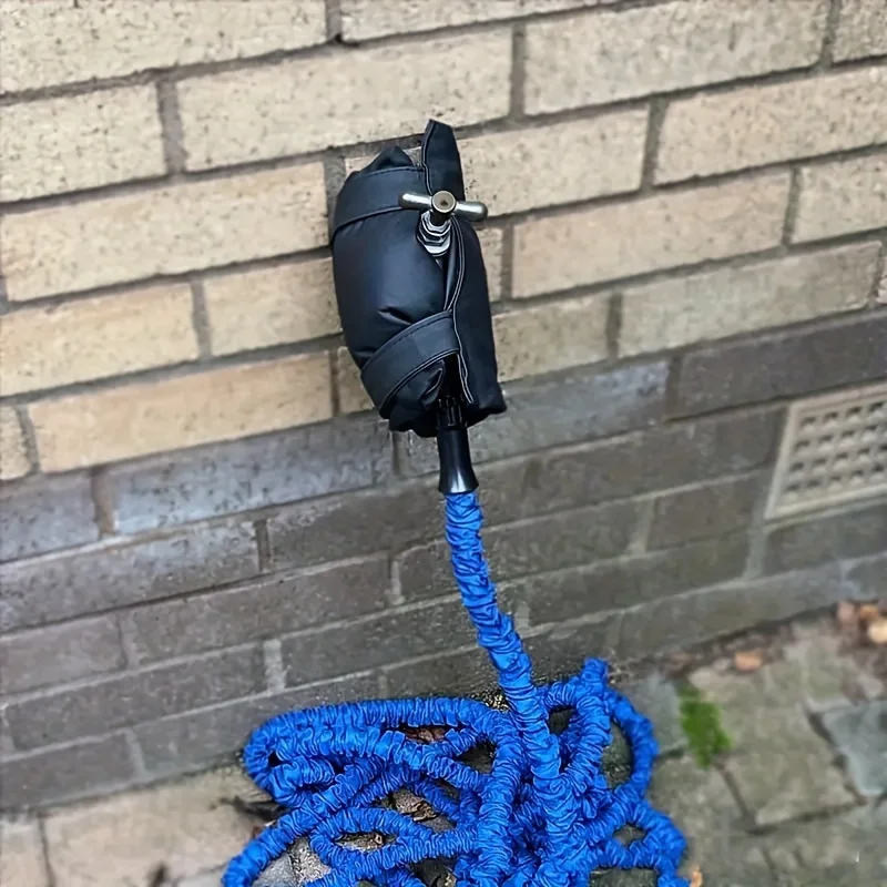 قطعتان من أغطية الحماية من التجميد للصنبور الشتوي الخارجي - شديدة التحمل ومقاومة للعوامل الجوية تناسب صنابير الولايات المتحدة/الاتحاد الأوروبي في الحديقة والفناء المنزلي