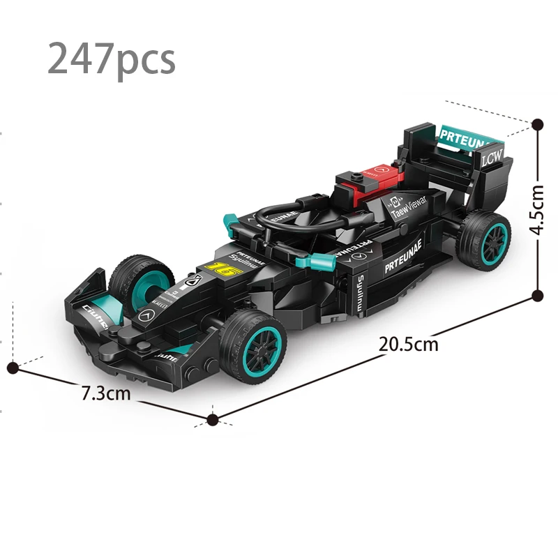 Speed Series Classic Formula 1 Racing Sports Car Model Technique Supercar Building Blocks Set MOC Bricks Toys For Kids