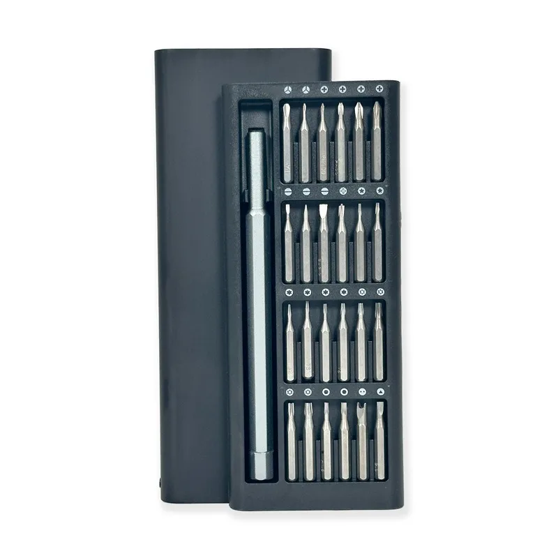 24 in 1 Magnetic Aluminum Handle Precision Driver Set Repair Tool Kit for Phones Watches Glasses PCs