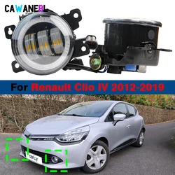 2 Pieces 30W Car LED Angel Eye Fog Light DRL Daylight H11 For Renault Clio 4/IV 2012 2013 2014 2015 2016 2017 2018 2019