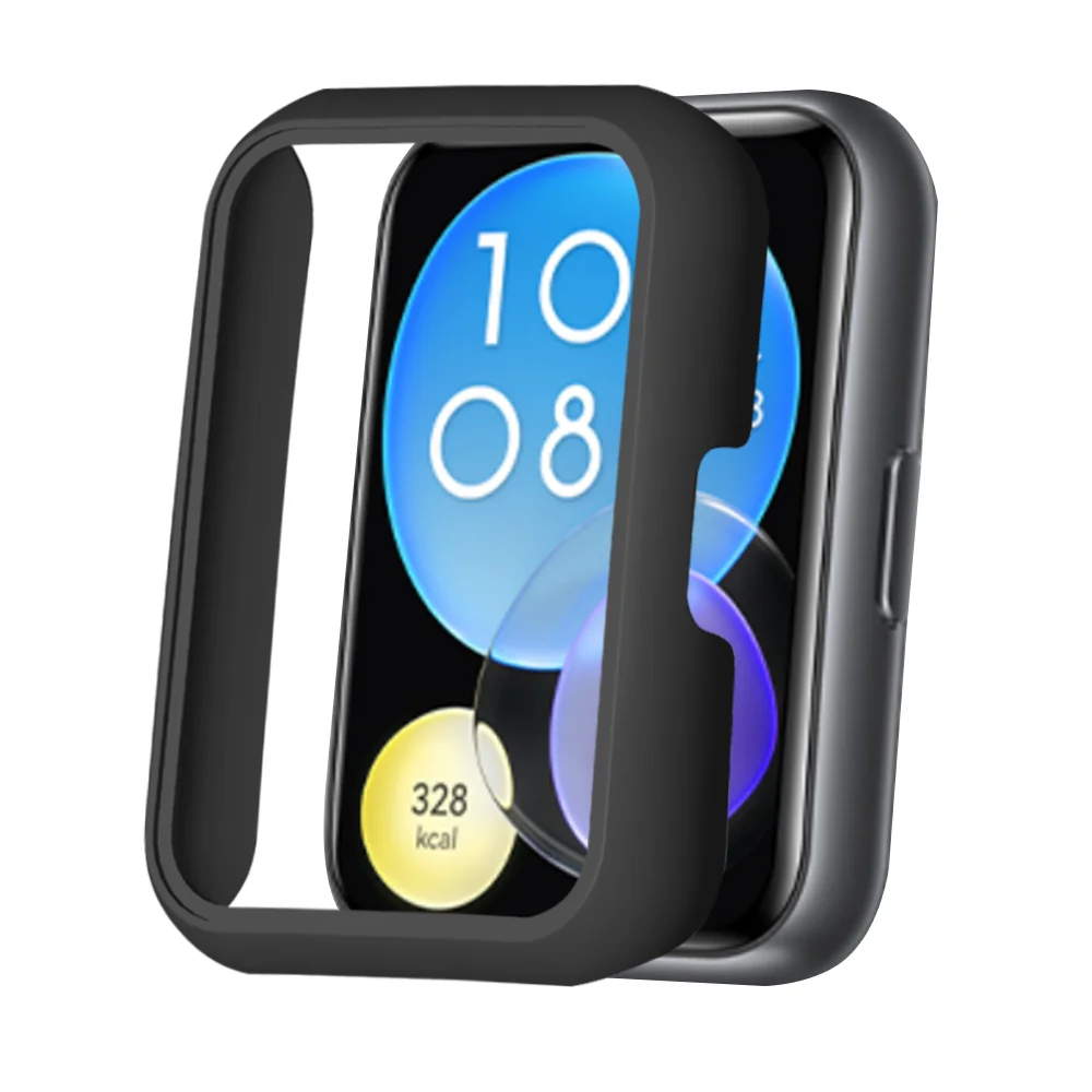 Hard Edge Shell Glass Screen Protector Case For Huawei Watch fit 2 Protective Film Cover Fit2 Band Protective Case