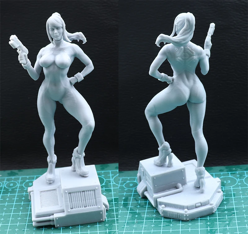 1/24 75mm 1/18 100mm Resin Model The Space Female Soldier 3D Printing Figure Unpaint No Color RW-013