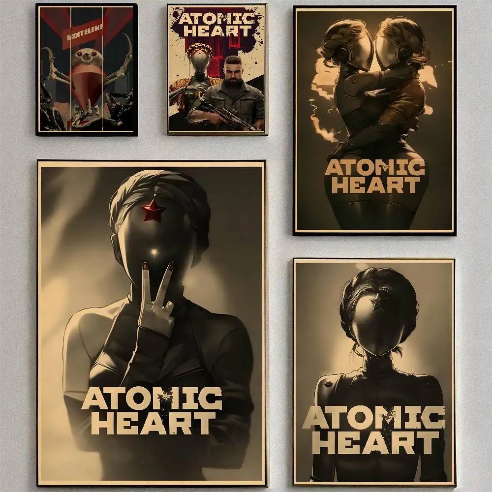 Game Atomic Heart Posters High Quality Self-adhesive Wall Art Decorations Color Prints Sticky