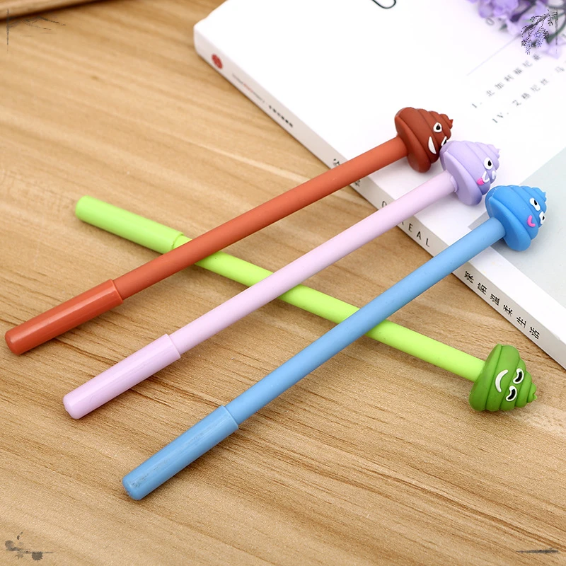 24 Pcs New Creative Cute Dung Bucket Student Learning Stationery Gel Pens Set Office Supplies Writing Tools