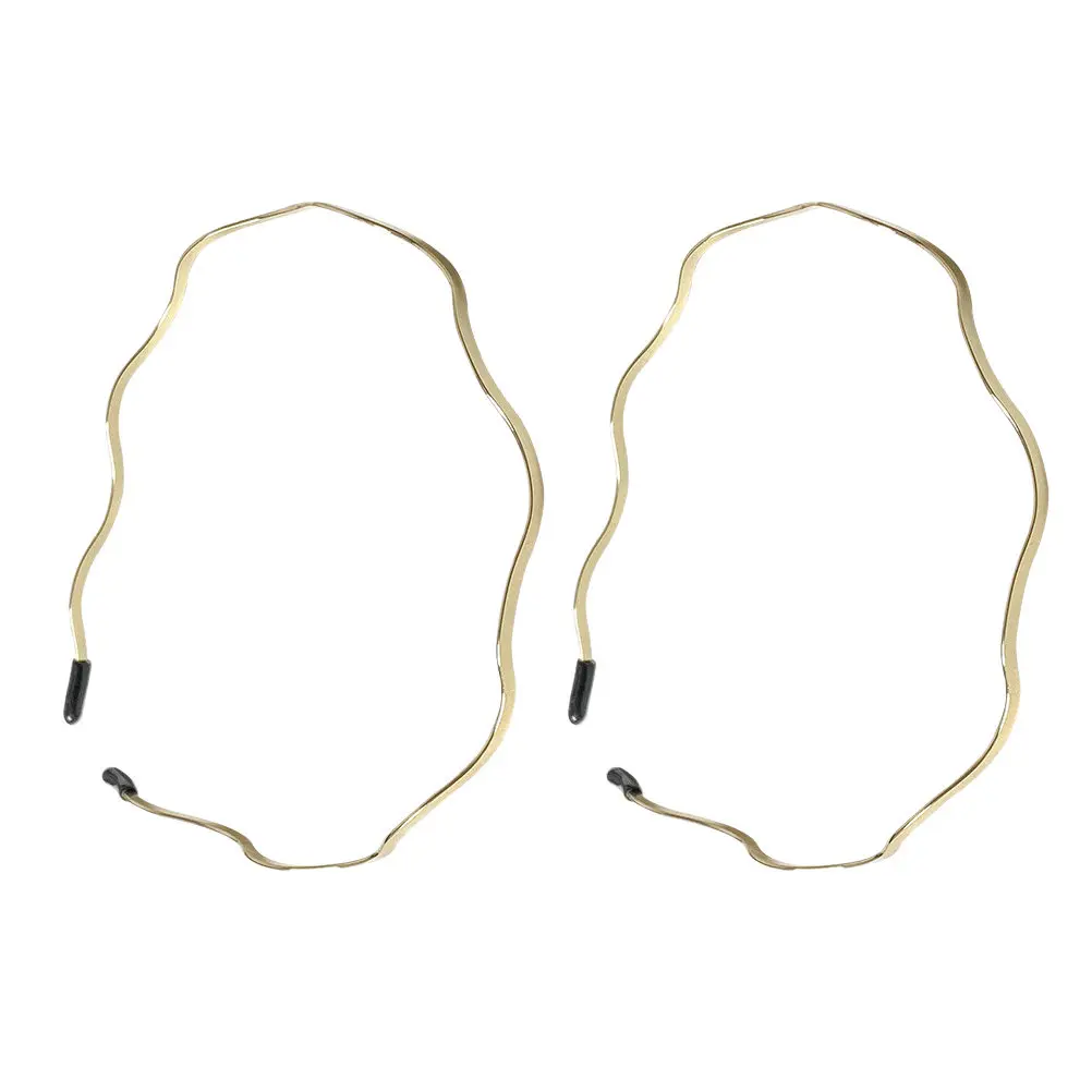 

2Pcs Wave Hair Hoops Simple Women Headband Stylish Daily Headdress Girls Decorative Hairbands All-Match Fashion Hair Ornament