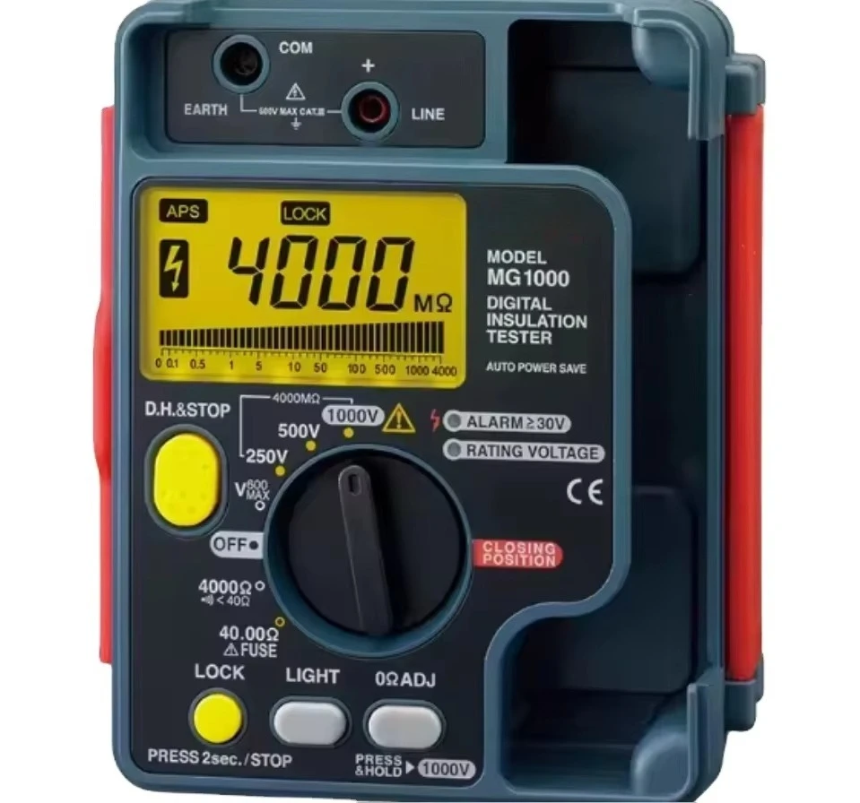Original New Sanwa Insulation Tester & Continuity Tester MG1000 with LCD Display DC 250V-1000V 1 Year Warranty