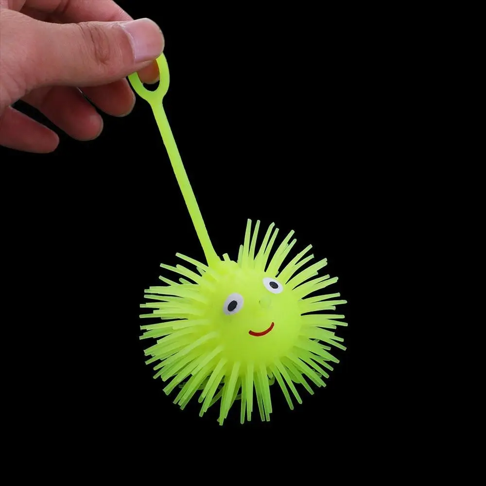 Rubber Toy Baby Elastic Toy Children Adult Kids Gifts Elastic Glow Hair Ball Vent Ball LED Light Up Toy Glowing Hair Flash Ball