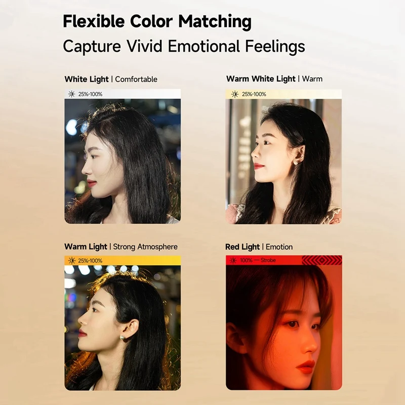 Fill Light Camera Light 28W Magnetic Red Light Handle 2700K-6500K Cold Shoe For Video Recording