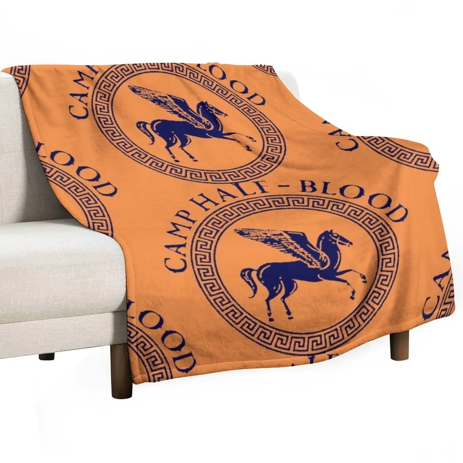 percy jackson and the olympians series logo camp half blood t shirt Throw Blanket cosplay anime Soft Plaid Summer Sofa Blankets