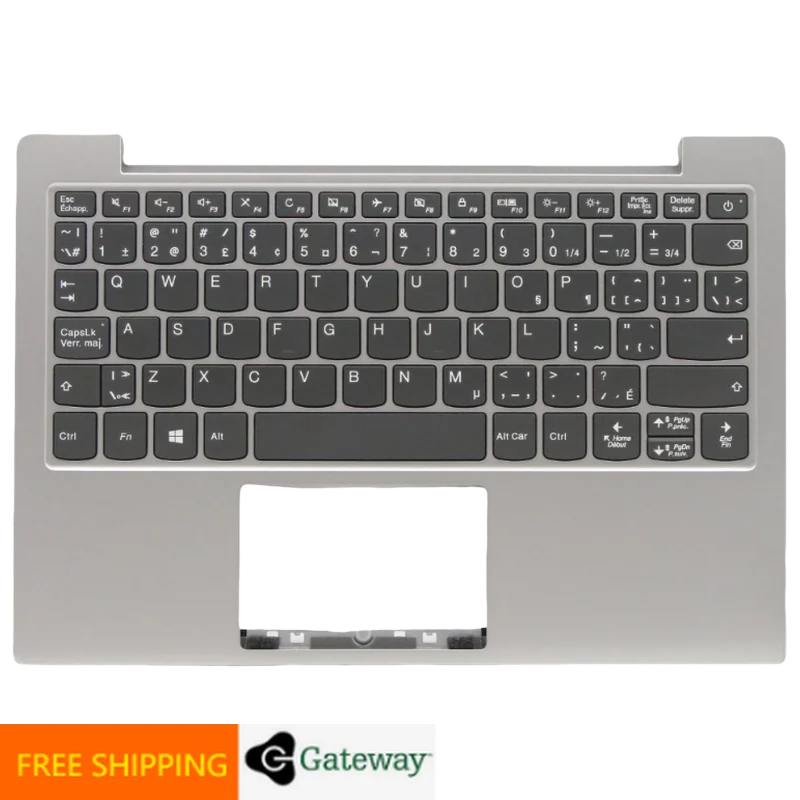 CFB Canadian French Platinum Grey Keyboard Upper Case Palmrest Shell Cover For Lenovo Ideapad S150 Slim 1 11 11AST 05 5CB0W44016