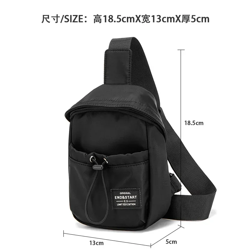 Small Canvas Crossbody Chest Bags for Men Korean Popular Men\'s Handbag 2024 New Mini Shoulder Man Sling Bag Pouch Male Side Bag