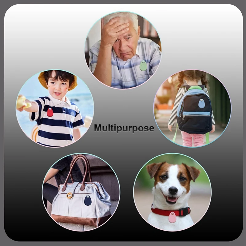 حامل مقاوم للماء من السيليكون للأطفال لحقيبة تعقب Airtag GPS مع دبوس أمان