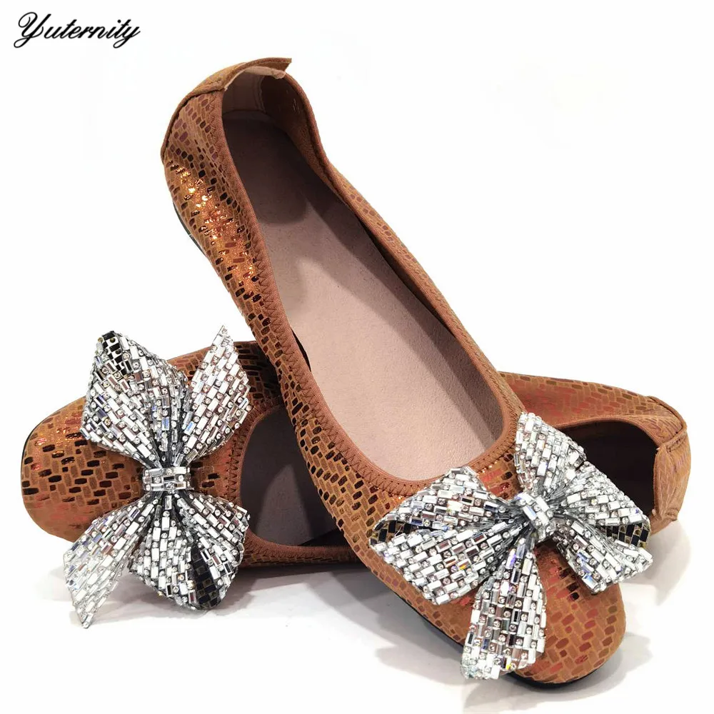 Top Style Fashion Around Toe Ladies Shoes For Wedding Dress New Coming Pumps Italian Rhinestone Shoes Size 36-43