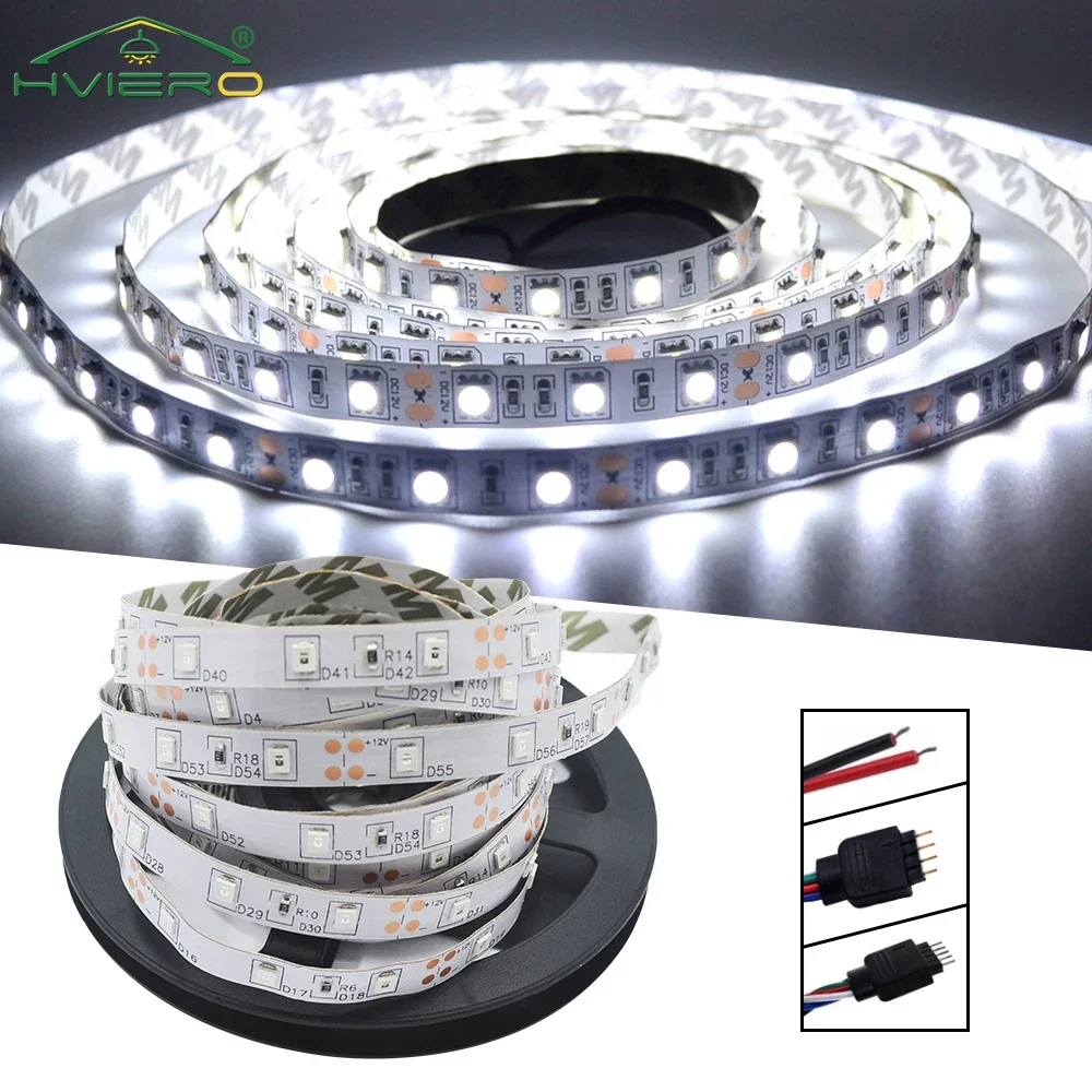 

1X 5M Led Strip Light SMD 5050 Non Waterproof Flexible Lamp Ribbon Home Decoration Ultra Bright DC 12V Atmosphere Ceiling Garden