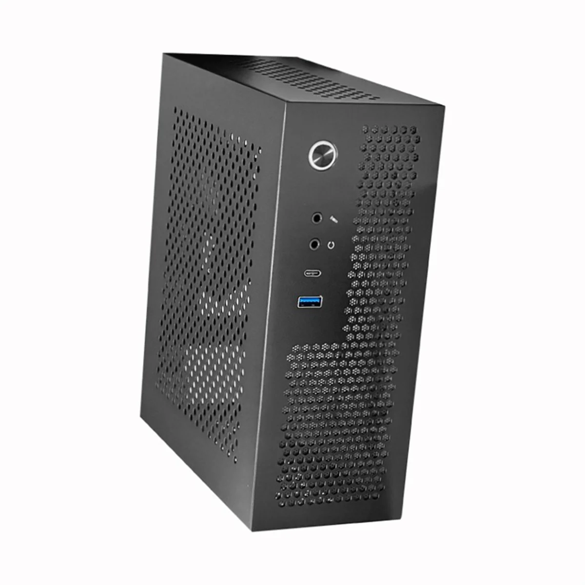

ONGE A09 HTPC Корпус для компьютера Мини ITX Корпус для игрового ПК Настольный корпус USB3.0 Type-C Корпус для компьютера Корпус для домашнего компьютера Серебристый