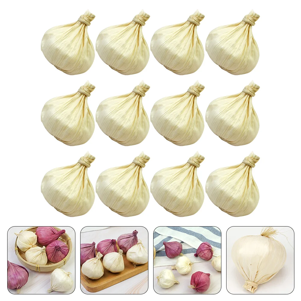 12 Pcs Artificial Garlic Party Props Vegetable Decoration Model for Halloween Toys Fake Food Pacifier Newborn