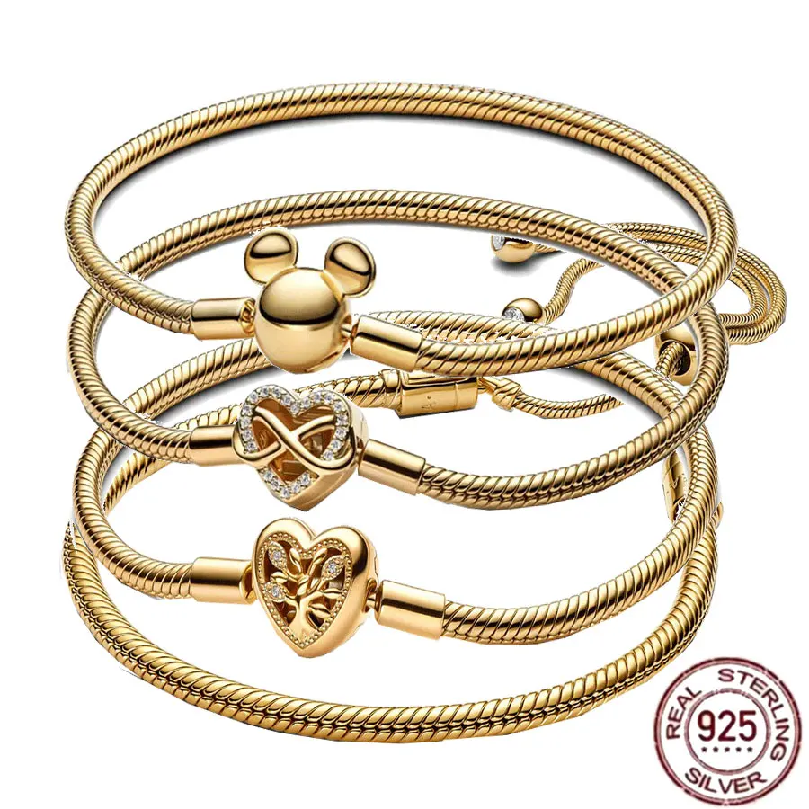 

S925 Sterling Silver Disney All-Star Pendant Beads Fashion Women's DIY Bracelet Accessories