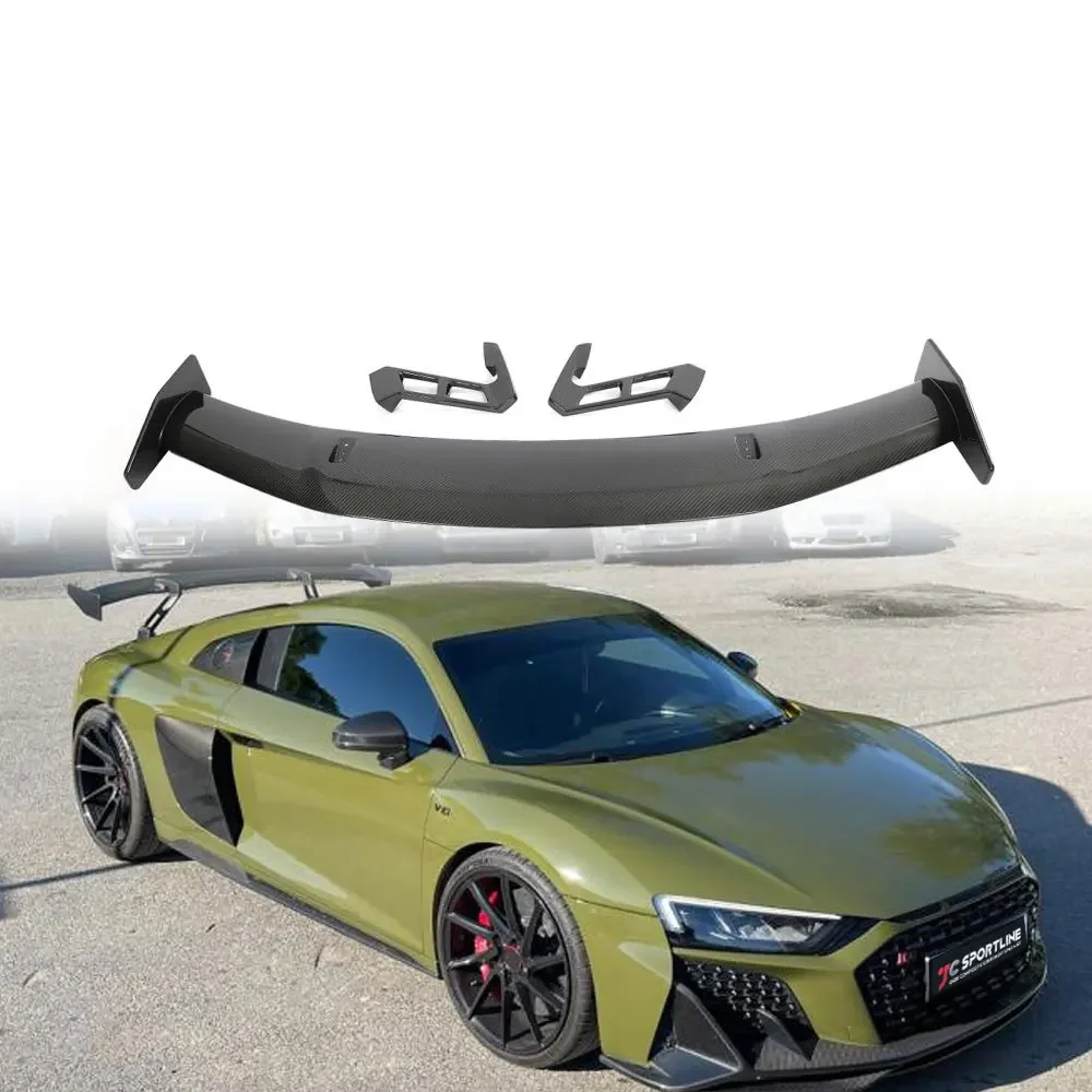 

JC Sportline Custom Dry Carbon Fiber Rear High Wing Spoilers For Audi R8 V10 GT Performance Coupe 2-Door 2023