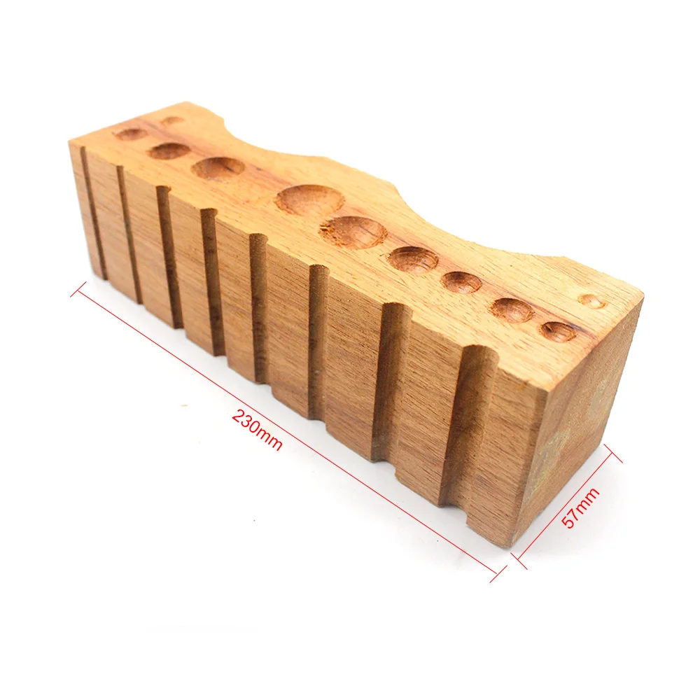 Wood Forming Block Grooved Channels Jewelry Wooden Cube Dapping Doming Cavity