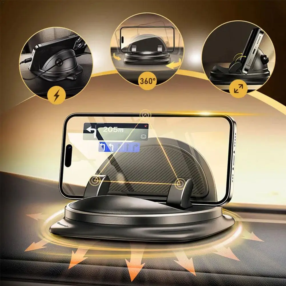 Car Advanced Non Slip Mobile Phone Holder Fits Any Type Of Model 360 Degree Rotatable Degree Waterproof Triple Anti Slip Holder