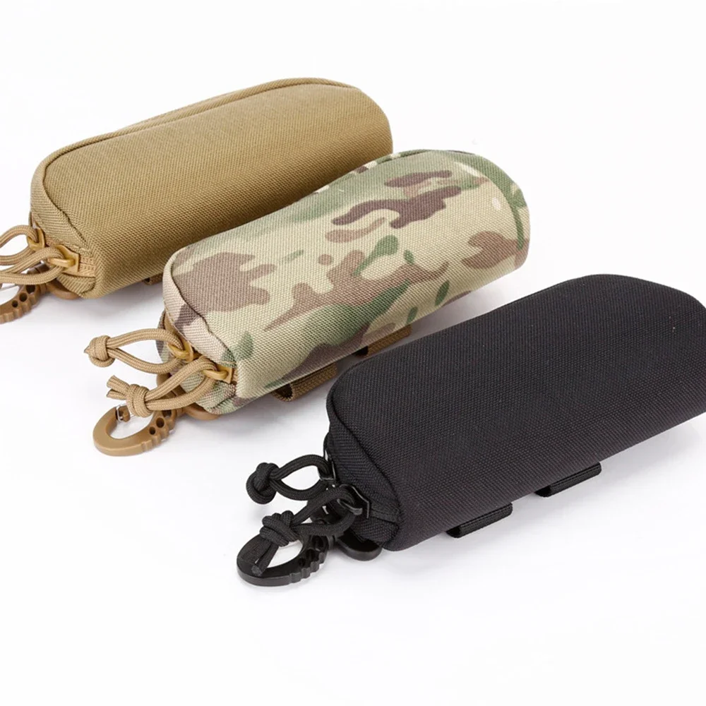 Men Tactical Glasses Pouch Hard Sunglasses EDCNylon Waist Pack Eyeglasses Case Bag Utility Army Hunting Accessories