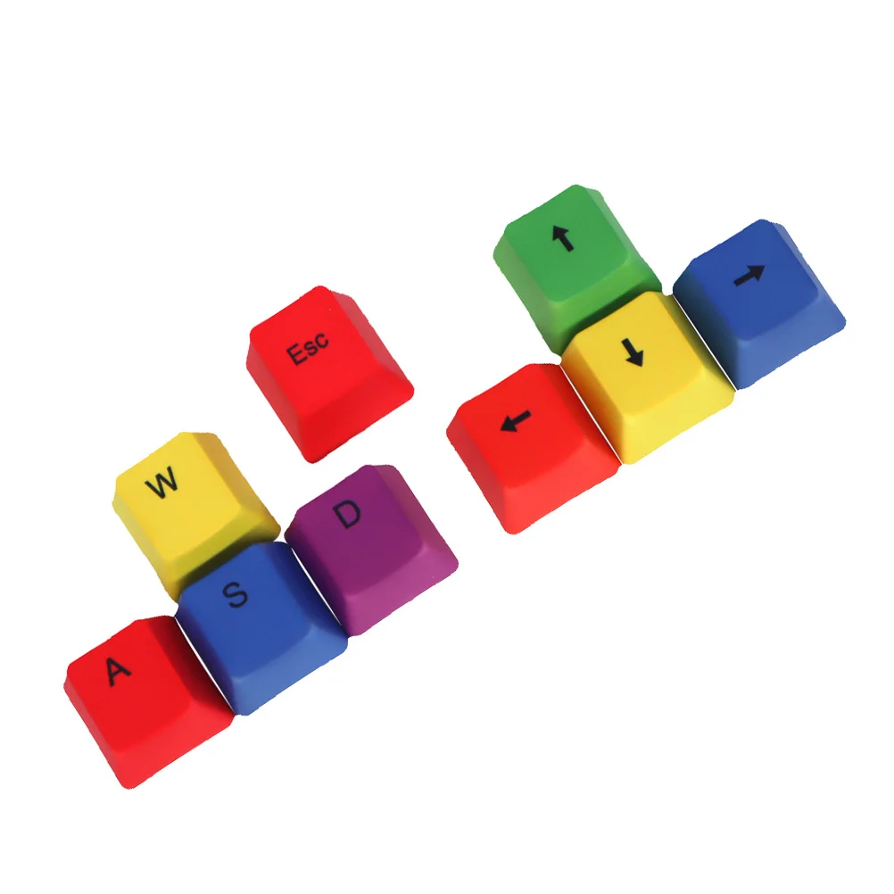 

9Pcs Mechanical Keycap Personalized Decoration Dust Scratch Protection Bright Unique Office School Supplies Keyboard Accessories