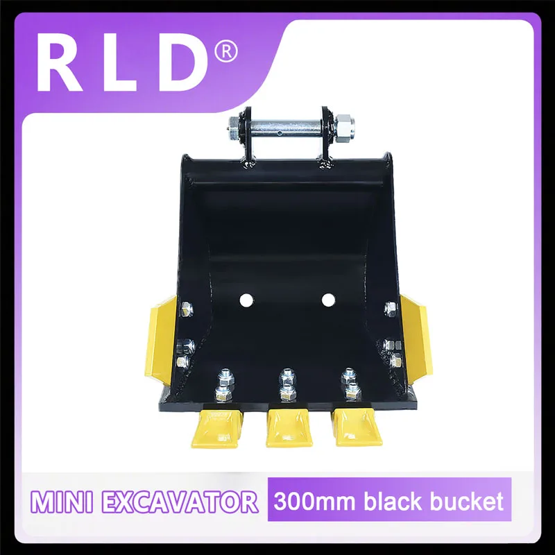 300mm/11.81in Mini Excavator Bucket Attachment Trench Bucket for 1-3 Ton Excavators for Trenching Pipeline and River Management