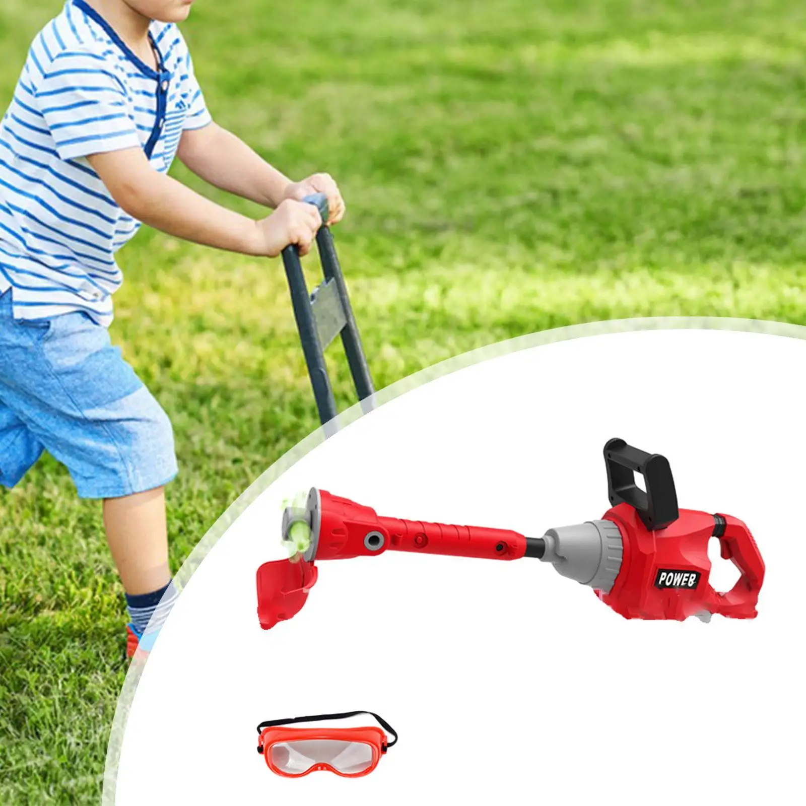 Kinder-Trimmer-Spielzeug, Spielzeug-Werkzeug, Rasentrimmer, Vorschule, Gartenarbeit, Kinder-Werkzeug, Kinder-Grasschneider-Spielzeug für Jungen und Mädchen ab 3–5 Jahren