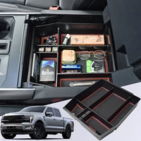 Para 2021 2022 2023 2024 2025 Ford F150 bandeja de consola central organizador reposabrazos caja de almacenamiento contenedor accesorios de caja de coche secundaria