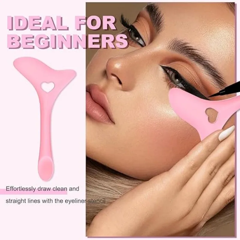 Strumento per eyeliner in silicone riutilizzabile e profumato, ideale per principianti e truccatori, strumenti per occhi durevoli e flessibili, facile da pulire