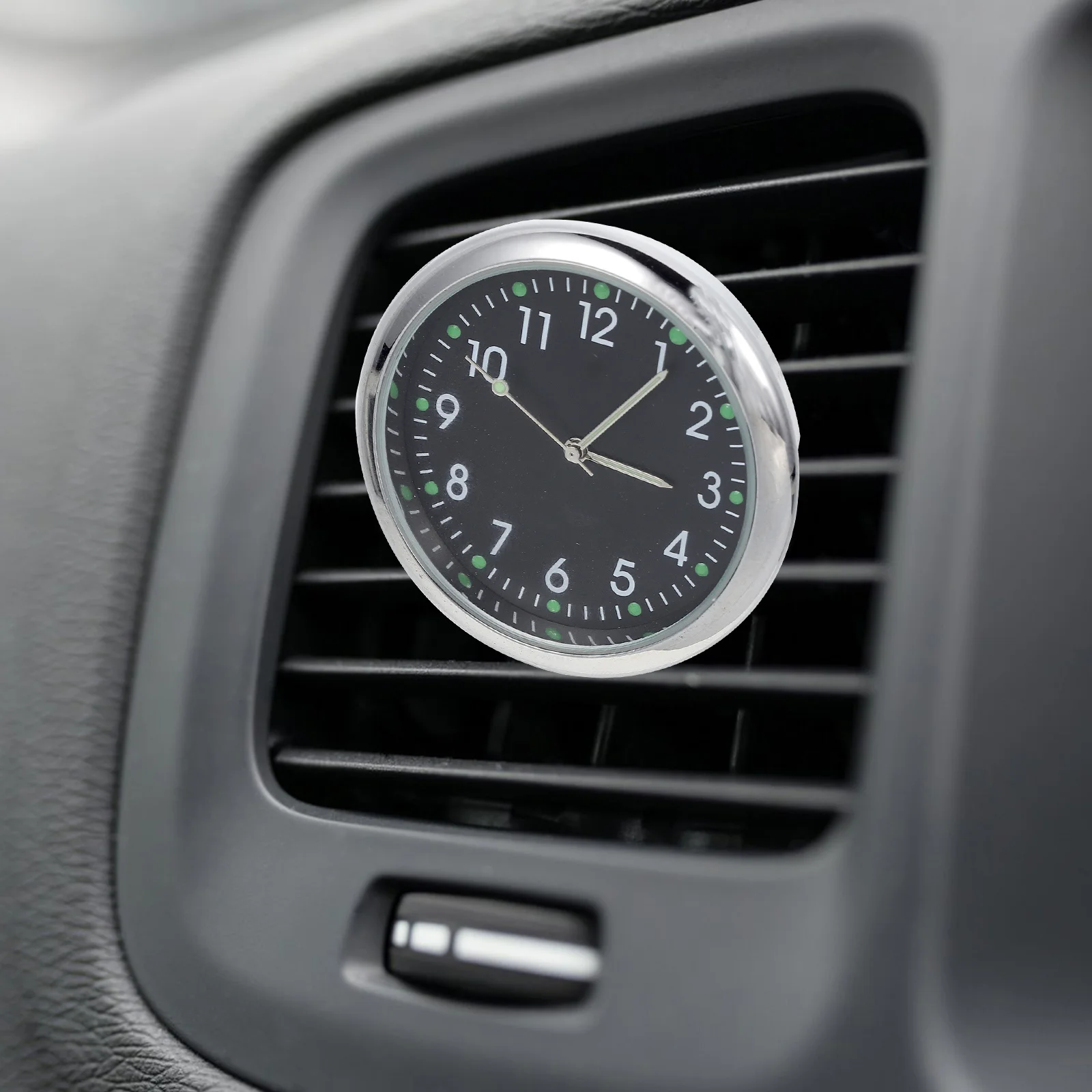 

Digital For Car Mini Metal Sticky Clock Simple Decorative Small Timepiece Luminous Car Clock Automotive Interior Accessory