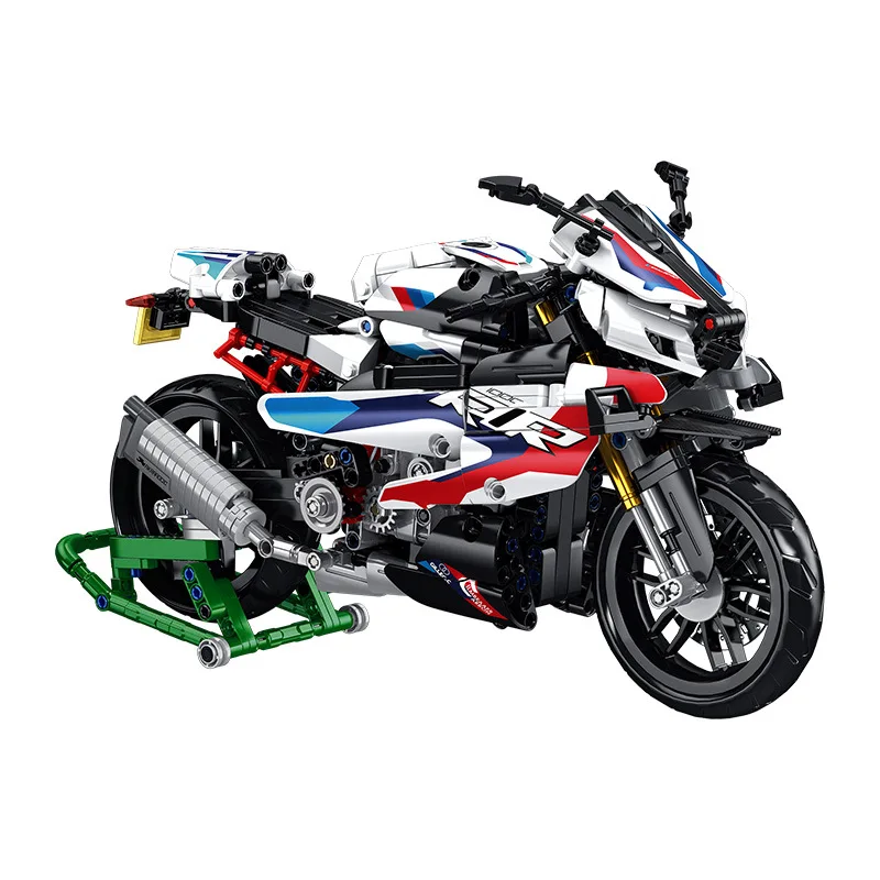 Compatibles con bloques de construcción Lego, juguetes de modelos de bloques de construcción de ensamblaje de niño difícil, locomotora de velocidad de motocicleta de marca famosa, partículas pequeñas