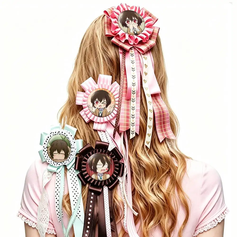 Anime O-Osamu D-Dazai Laser Badge Applicable For Backpack Clothes Hats Decor Creative Accessories