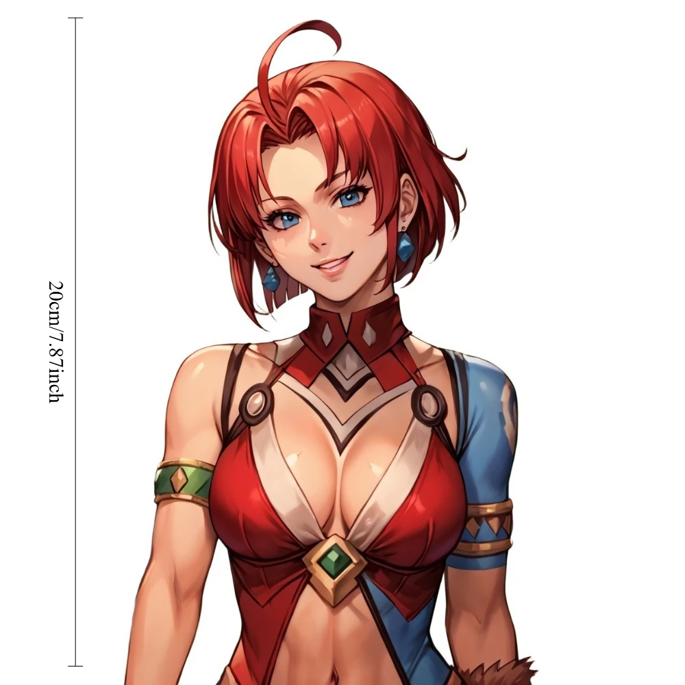 Melda Deitz Anime Girl Vinyl Sticker 20cm, Waterproof Decal for Car Motorcycle Helmet Laptop Window
