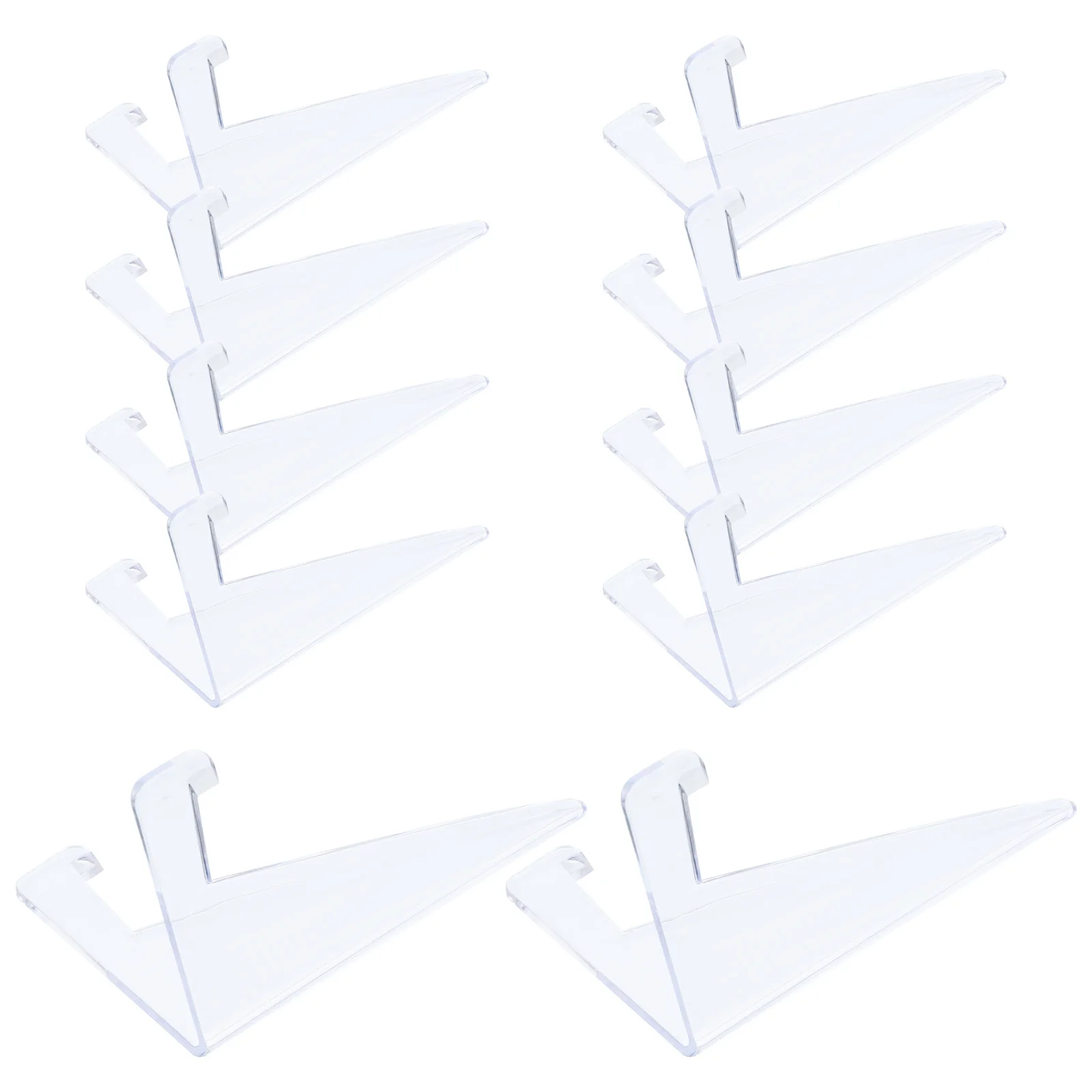 

10Pcs Clear Card Display Holder Plastic Easel Stands for Game Cards Coin Plates Photo Organizer Easel Stand