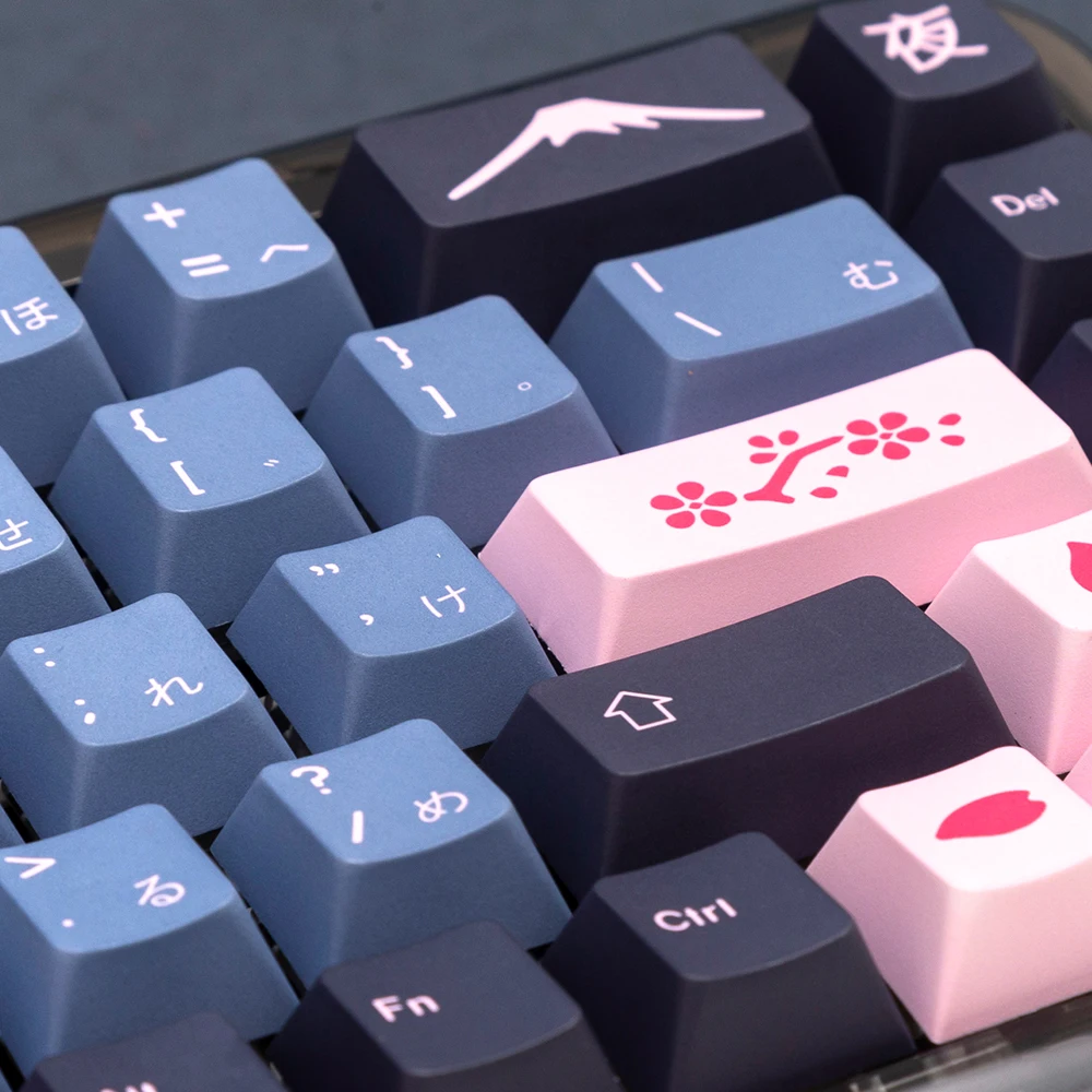 Sakura Keycaps 145Keys Cherry Profile PBT Compatible ALICE Gateron Cherry MX Switches 60/70/80/108Mechanical Keyboard keycap set