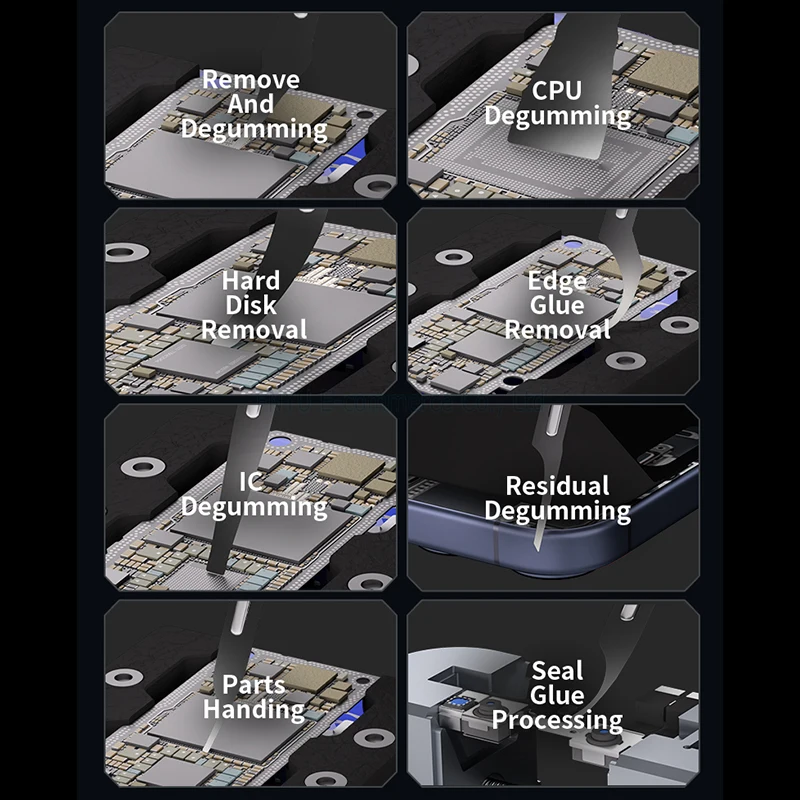 ชุดเครื่องมือซ่อมเมนบอร์ดสำหรับกาว IC CPU เครื่องมือถอด KH-001ได้อย่างรวดเร็วใบมีดแบบถอดได้