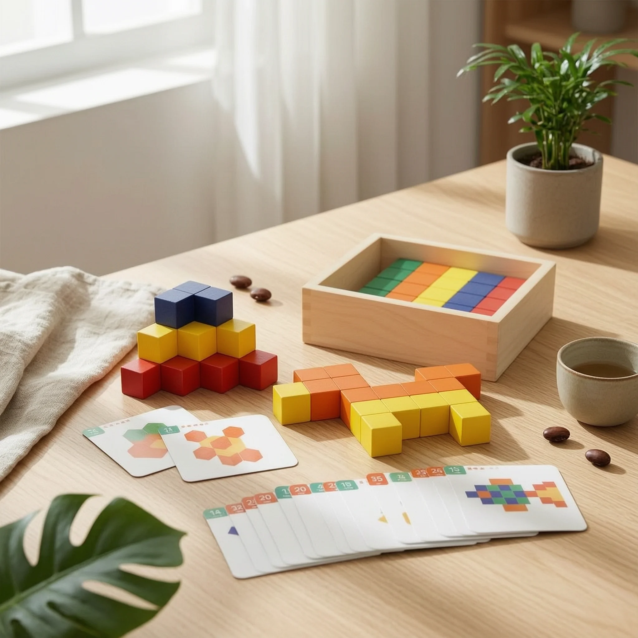Geometric Challenge Blocks Spatial Thinking Color Block Challenge Shape Matching Blocks Fine Dexterity Skills Educational Toy