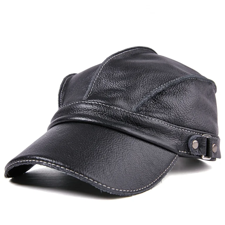 gorras-de-beisbol-de-cuero-genuino-para-hombre-proteccion-para-los-oidos-hockey-golf-pesca-gorras-sombrero-de-camionero-para-hombre-decoracion-de-linea-brillante-invierno