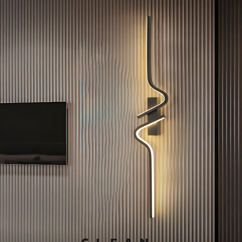 Modern Creative Strip Led Wall Light Minimalist Bedroom Bedside Wall Sconce Led Lights Living Room TV Sofa Background Wall Lamp