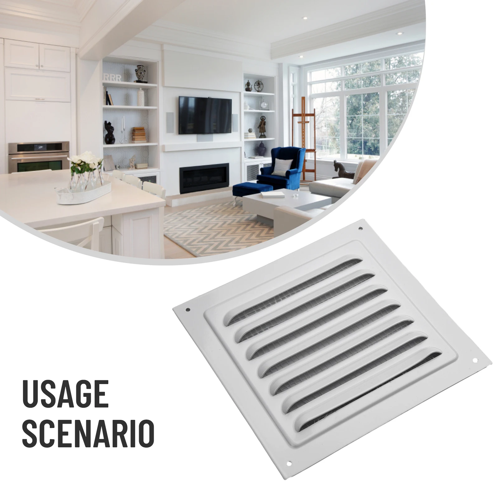 

Air Vent Grille Ventilation Cover Aluminum Window Square Vent Insect Screen Heating Cooling Vents Plate Home Improvement Parts