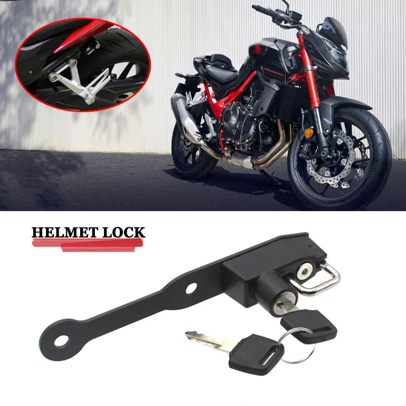 CB750 Motorcycle Helmet Lock Side Anti-theft Security with 2 Keys For Honda CB 750 Hornet 2023- CBR400R CBR500R CBR650F CB650F