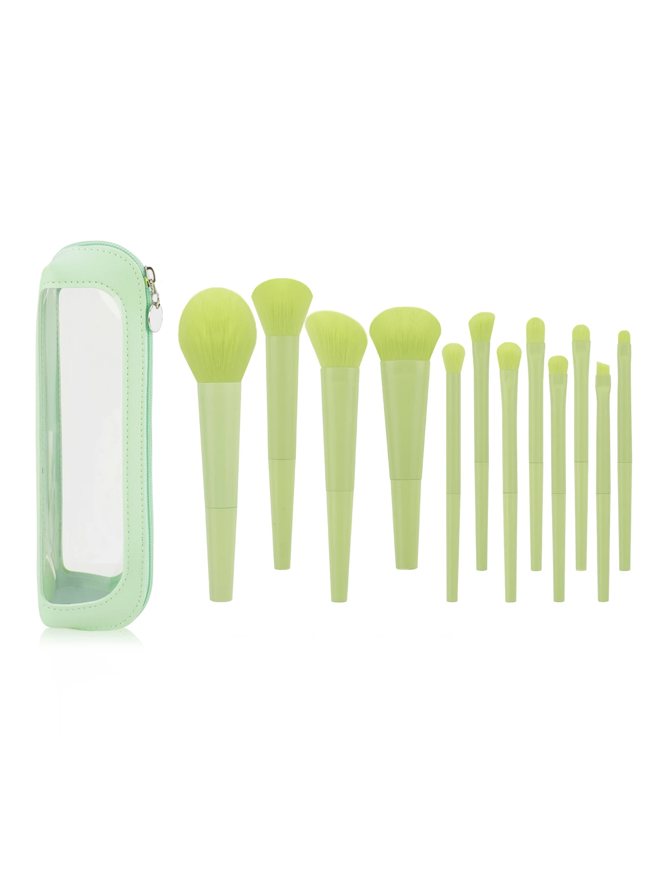 Zestaw pędzli do makijażu 11/12 szt., miękkie syntetyczne pędzle do podkładu, pudru, korektora, blendowania, pędzle do makijażu, pędzle do cieni do powiek, różu, z etui.