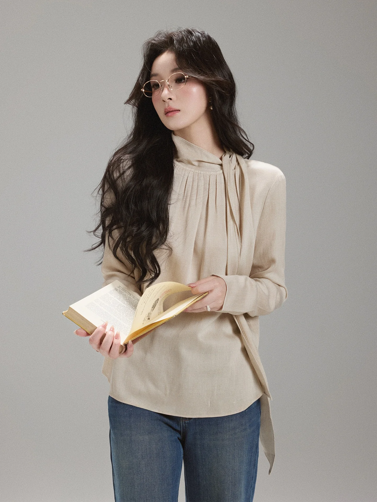 

Li Buwan Casual Double Color irt Inner Wear Partner Ry Fiber Skin-friendly Breathable Loose Fit Long Sve Women's irt