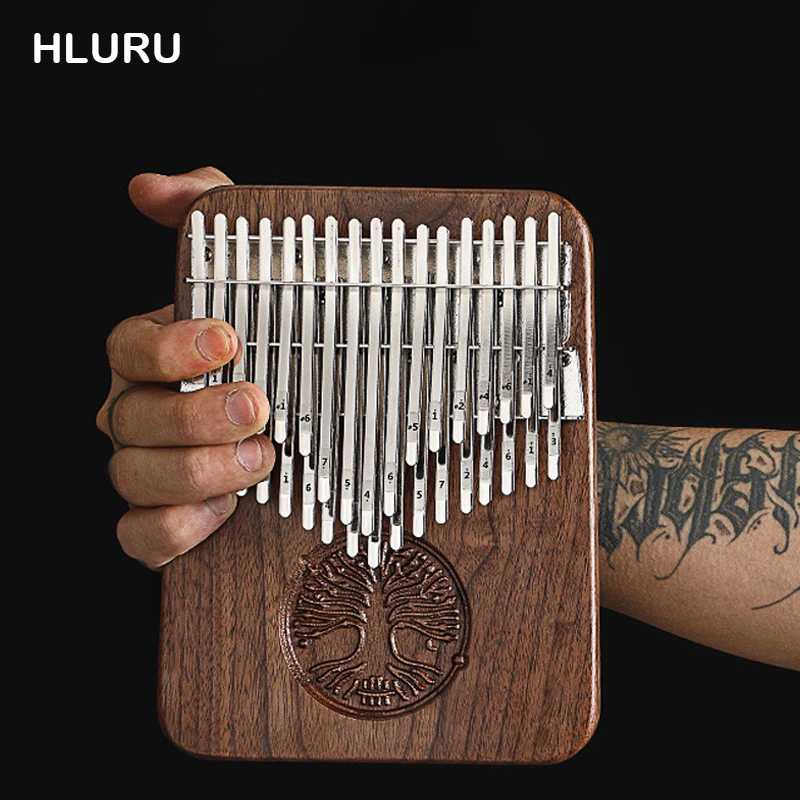 Hluru Kalimba 24 34 38 Keys Professional Thumb Piano Full Solid Wood Black Walnut Kalimba Finger Piano Keyboard Instrument