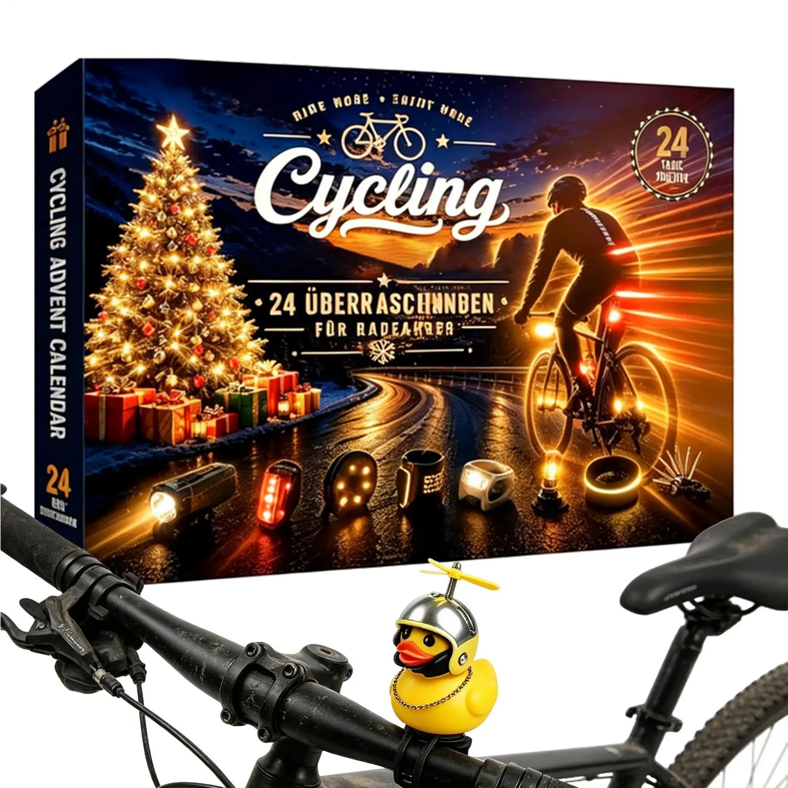 Christmas Countdown 24 Days Bike Cycling Repair Tool Supplies Set Holiday Countdown for Men Women Adults Teens Boys Girls