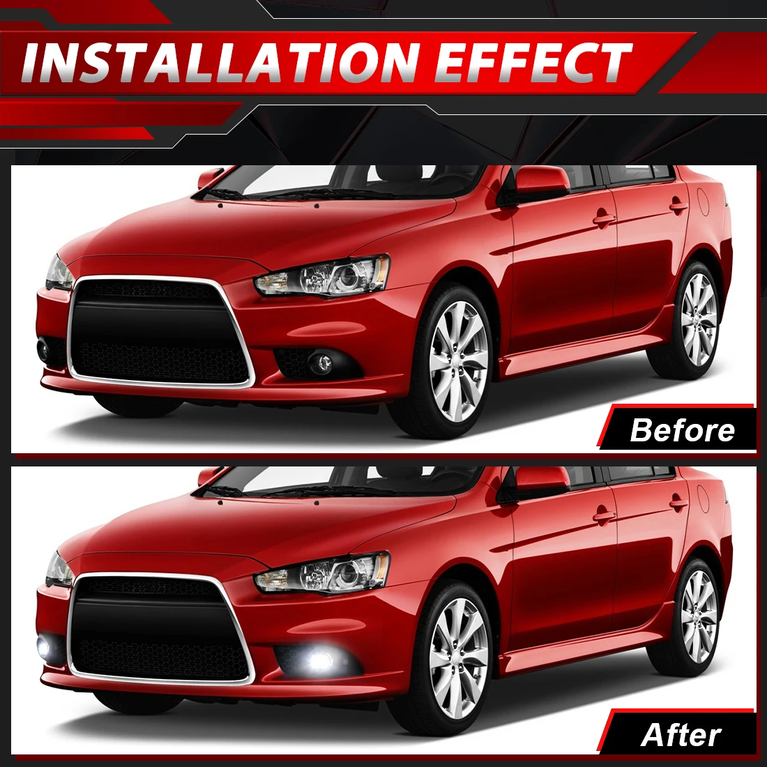 

Светодиодные противотуманные фары для Mitsubishi Lancer Lancer-ex 2008-2013, автомобильные светодиодные ходовые огни DRL, 12В, 2 шт.