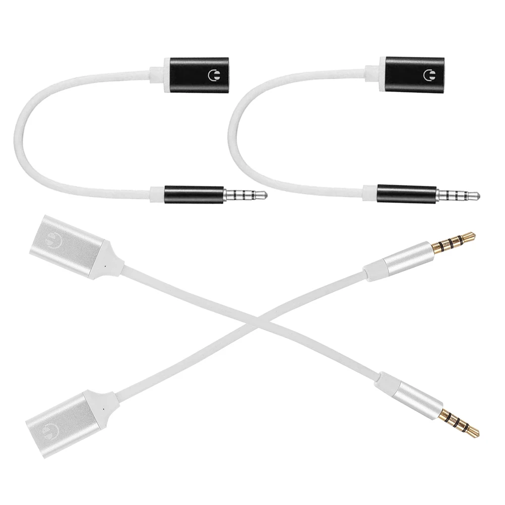 

4pcs Headphone Adapter Analog To Type Jack Converter Extension Cable For Type-C Devices High Fidelity Sound Portable