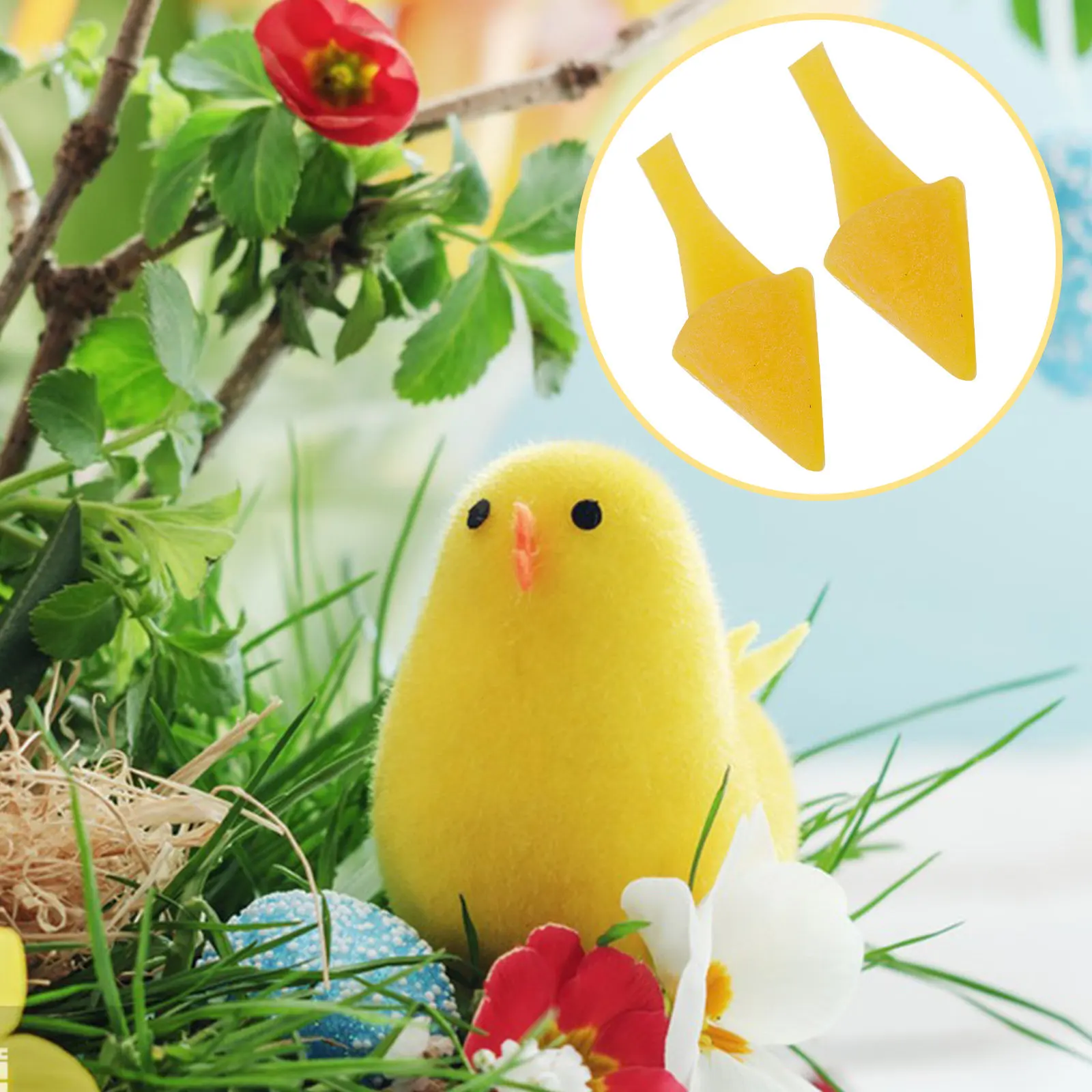 100Pcs Small Yellow Duck Bill Plastic Safety Mouth for DIY Animal Bird Beak Craft Accessories Handmade Stuffed Bird Beak