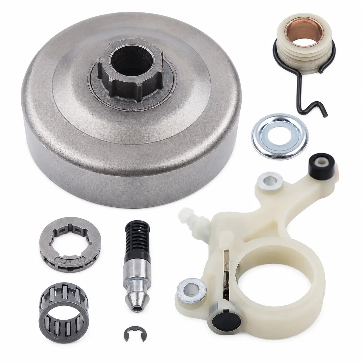 Oil Pump Sprocket Rim Kit Clutch Drum Needle Bearing Worm Gear Oil Filter for Stihl MS271 MS291 1141 640 3203 Chainsaw Parts Set